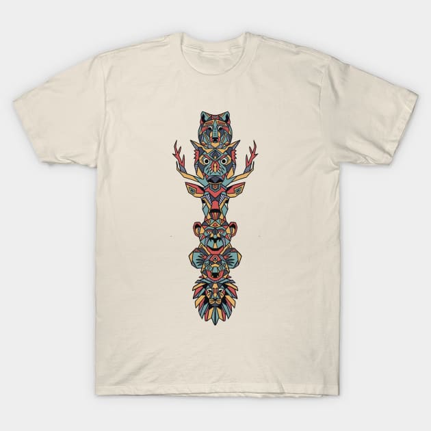 Animal Totem Pole T-Shirt by TylerMade